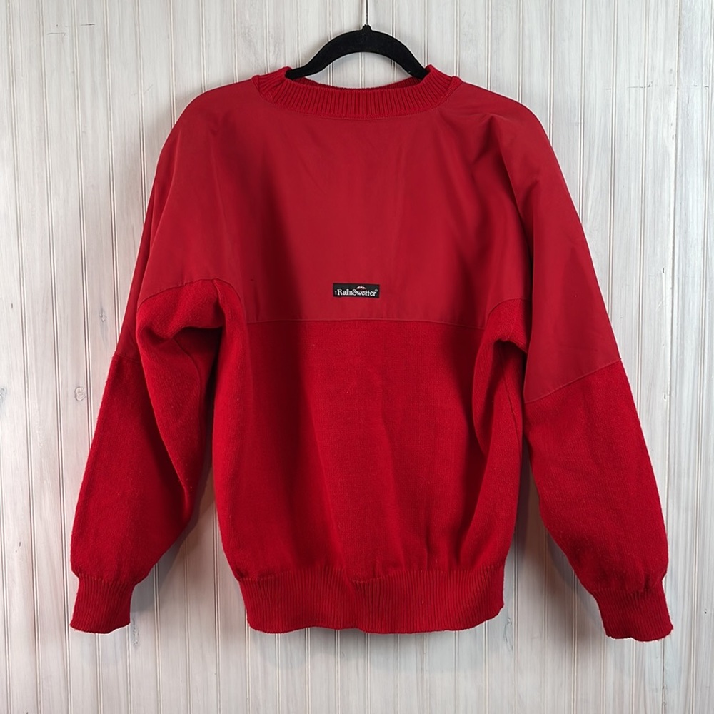 VINTAGE RAINSWETTER WATER RESISTANT WIND PULLOVER SWEATER - Picture 5 of 6